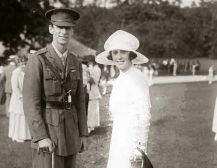 Lord George Wellesley with Louise FitzGerald, former wife of his brother, Richard, c.1918.