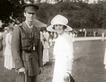 Lord George Wellesley with Louise FitzGerald, former wife of his brother, Richard, c.1918.