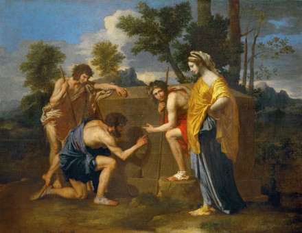 Et in Arcadia Ego, or the Arcadian Shepherds,  by Nicolas Poussin, 1637-38,  Musée du Louvre, Paris. Courtesy Wikimedia/Creative Commons.