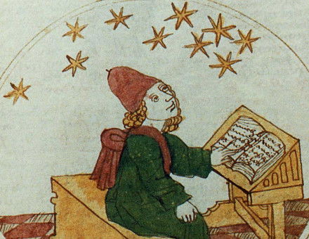 A medieval astrologer, Bavarian,  15th century © akg-images.