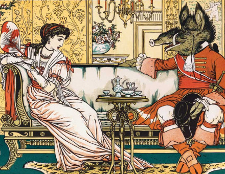 Beauty and the Beast, 1896, illustration by Walter Crane.