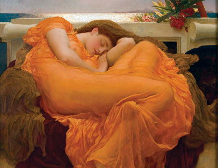 Flaming June, by Frederic Leighton, 1895, Museo de Arte de Ponce, Puerto Rico.