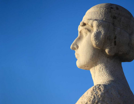 Statue of Mado Mavroyenous in Mykonos. Tibor Bognar/Alamy.