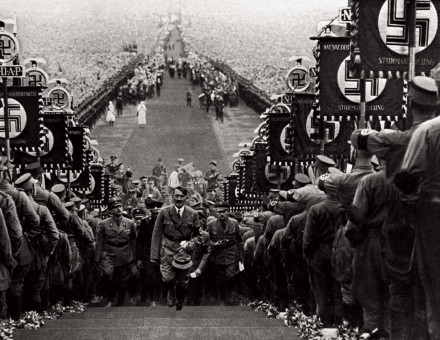 Adolf Hitler attends the Nazi harvest festival held at Bückeberg in central Germany, 1934.