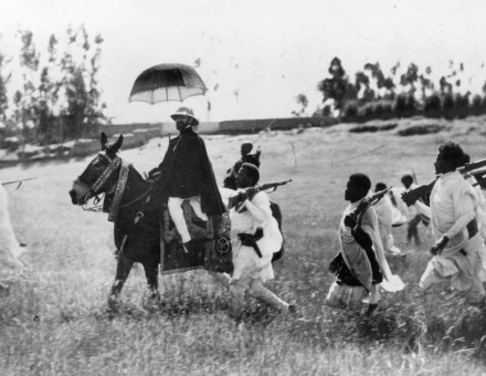 Haile Selassie during the Italo-Ethiopian War, 1935.