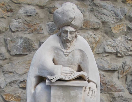 statue of Evliya Çelebi near Eger Castle, Hungary.