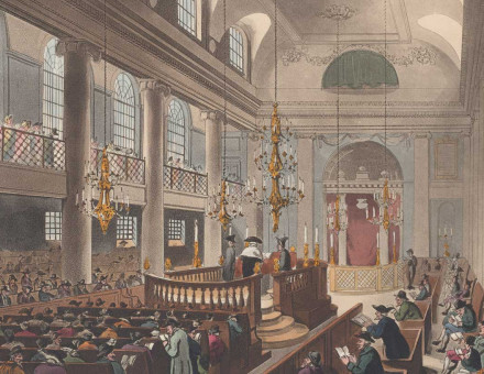 Synagogue, by Thomas Rowlandson c. 1809. Metropolitan Museum of Art.
