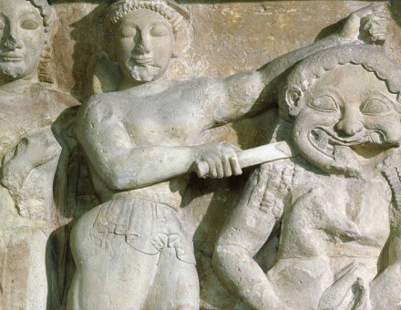 Perseus beheading Medusa, Selinous, Sicily.