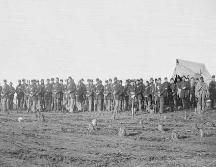 The Ringgold Light Artillery Battery of the Union Army on drill, c.1860.