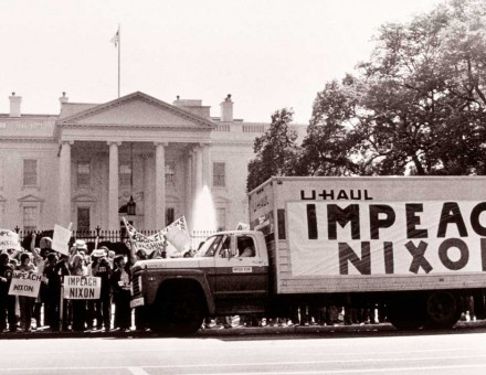 A demonstration outside the Whitehouse