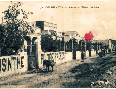A postcard from Casablanca, with an advertisment for absinthe, undated. 