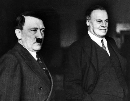 Adolf Hitler with Harold Rothermere, 1934. Alamy.