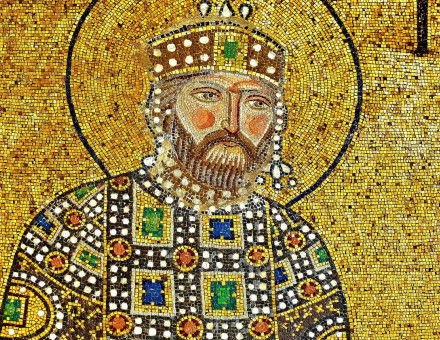 Mosaic of Constantine IX Monomachos, Hagia Sophia, Istanbul. Agefotostock/Alamy.