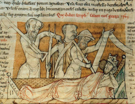 the nightmare of Henry I in 1130, from the Worcester Chronicle,  c.1130-40.