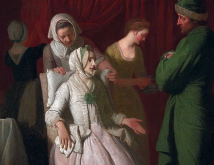 The Virtuous Comforted by Sympathy  & Attention, by Edward Penny, 1774.