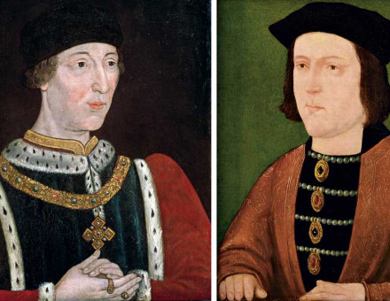 Left: Edward IV, c.1550.  Right: Henry VI, c.1540.