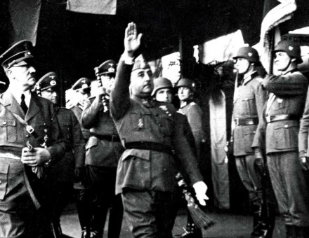 Francisco Franco with Adolf Hitler, 1940. 