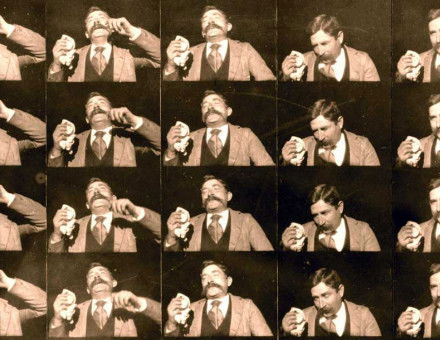 Fred Ott’s Sneeze,  an early kinetoscopic film produced by the Edison Manufacturing Company, 1894.