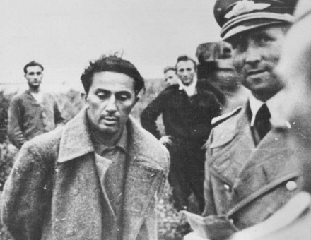 Yakov Dzhugashvili following his capture, on a German airfield, 1941.