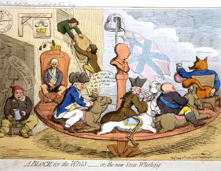 A Block for the Wigs, by the caricaturist James Gillray, 1783.