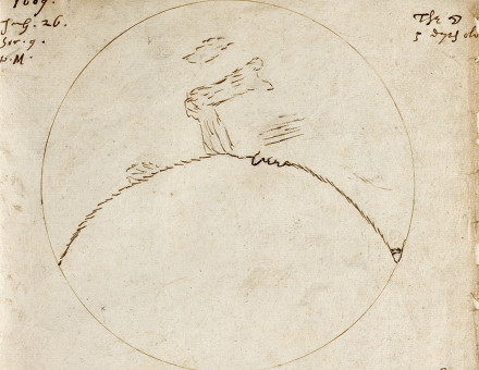 Thomas Harriot’s moon observation, 1609.