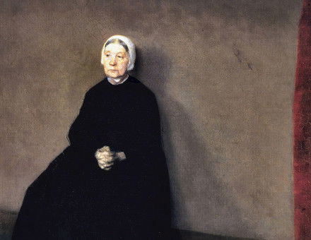 Portrait of an unnamed woman, Vilhelm Hammershøi, late 19th or early 20th century. Artepics/Alamy Stock Photo