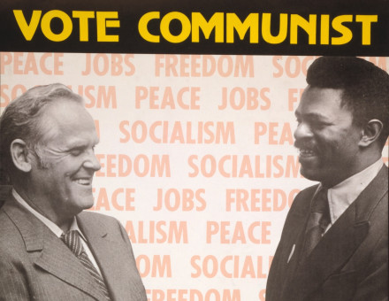 Communist Party of the United States of America election poster, c. 1975-6. Library of Congress. Public Domain.