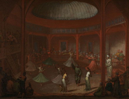 ‘Dancing Dervishes’ by Jean Baptiste Vanmour, c. 1720-1737. Rijksmuseum. Public Domain.