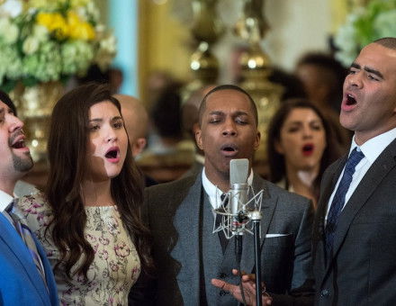 Cast members perform musical selections from the Broadway musical "Hamilton" in the East Room of the White House, March 14, 2016. Official White House photo by Amanda Lucidon. Public Domain.