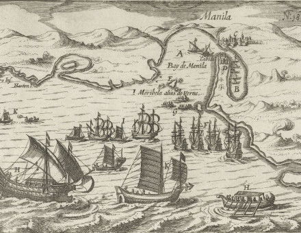 Arrival at Manila Bay in the Philippines, 1616, anonymous, c. 1646. Rijksmuseum. Public Domain.