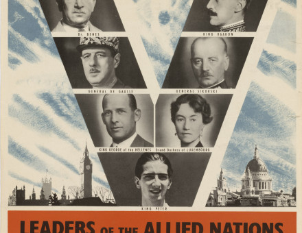 French leader Charles de Gaulle among the roster exiled heads of state in Britain during the Second World War. US National Archives. Public Domain.