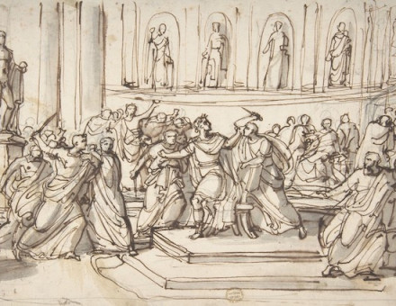 ‘Assassination of Julius Caesar’, by Vincenzo Camuccini, c. 1793-96. Metropolitan Museum of Art. Public Domain.