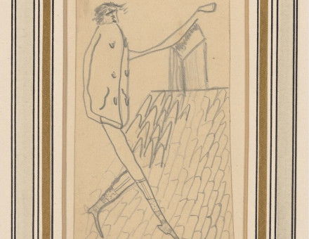 ‘Self-portrait as a Nightwalker‘, by Franz Kafka, c. 1905-07. Albertina, Vienna. Public Domain.