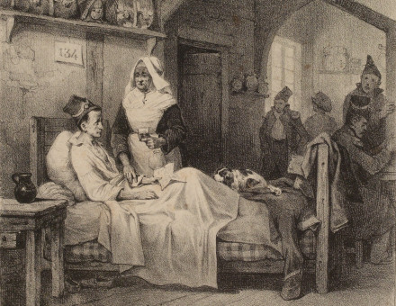 ‘La Mal du Pays’, lithograph by Joseph-Louis-Hippolyte Bellangé, 1832. Musée Carnavalet, Paris.