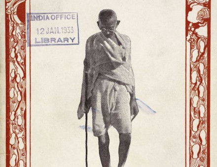 A commemorative album of photographs from Gandhi’s Salt March, c. 1930. British Library. Public Domain.