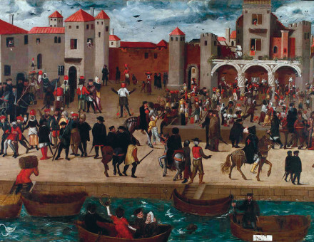 The Chafariz d’El-Rey (King’s Fountain), Lisbon. Unknown artist, Netherlands, 1570-80. The Picture Art Collection/Alamy Stock Photo