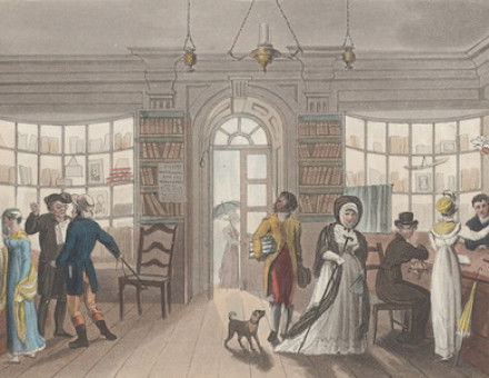 The Library, by Thomas Rowlandson after James Green, 1813. Metropolitan Museum of Art. Public Domain.