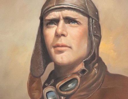 A portrait of aviator Charles Lindbergh. SDASM Archives. Public Domain.