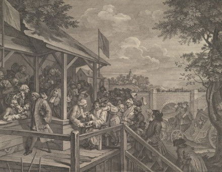 'The Polling', the third in William Hogarth’s four-part series, An Election, 1754. The Metropolitan Museum of Art. Public Domain.
