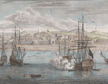 Fort St. George, the first East India Company fortress on the subcontinent, by Gerard van der Gucht, 1736. Yale Center for British Art, Paul Mellon Collection. Public Domain.