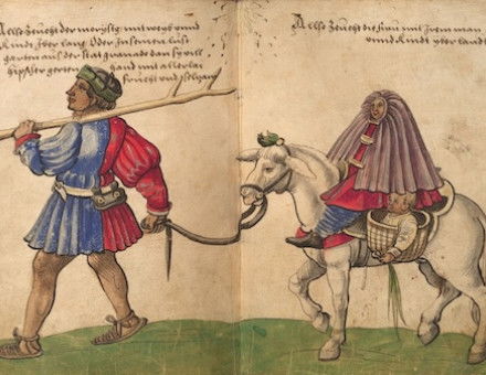 Moriscos in the Kingdom of Granada, from a costume book by Christoph Weiditz, c. 1530-40. Germanisches National Museum. Public Domain.