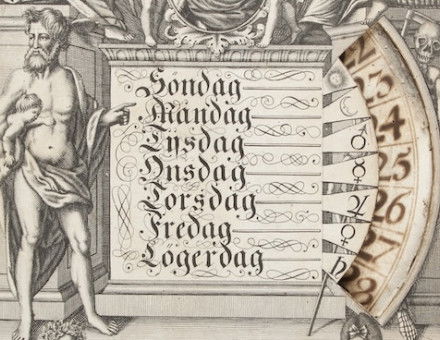 A Swedish ‘perpetual calendar’ created the year Sweden began its transition towards the Gregorian system, c. 1700. Andersson, Fredrik, Skokloster Castle/SHM (CC BY 4.0).