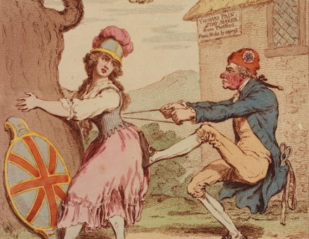 A cartoon of Thomas Paine, 1793. Library of Congress. Public Domain.