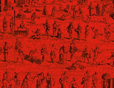 ‘The Deceits of the World’, by Cristofano Bertelli, c.1558-62. The pilgrim, with his staff over his shoulder, is captioned ‘He who pretends to come from Galicia’. Rijksmuseum. Public Domain.