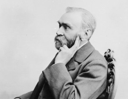 Alfred Nobel, c. 1889. Swedish National Museum of Science and Technology. Public Domain.