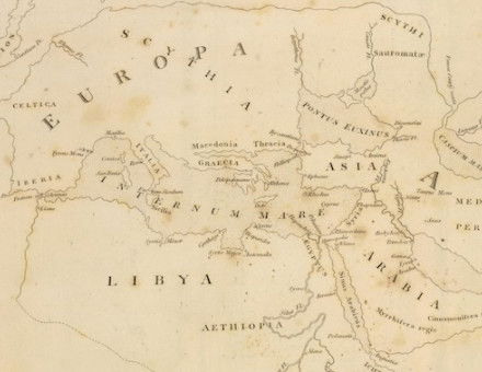 Map of the world according to Strabo, by James Playfair, 1814. David Rumsey Map Collection. Public Domain.