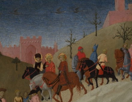 The Journey of the Magi to Bethlehem, Stefano di Giovanni, c.1433-35. Metropolitan Museum of Art. Public Domain.