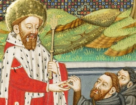 Saint Edward the Confessor, the Book of Hours of the Master of Sir John Fastolf, c.1430-40. J. Paul Getty Museum, Los Angeles. Public Domain.