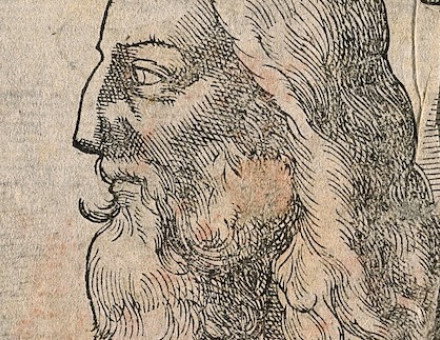 Leonardo da Vinci, woodcut by Tobias Stimmer, 1589. Wellcome Collection. Public Domain.