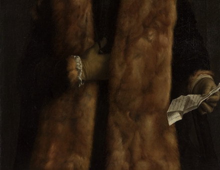 Portrait of a man in a fur-trimmed coat holding a letter, Italian painter, c.1540. Metropolitain Museum of Art. Public Domain.
